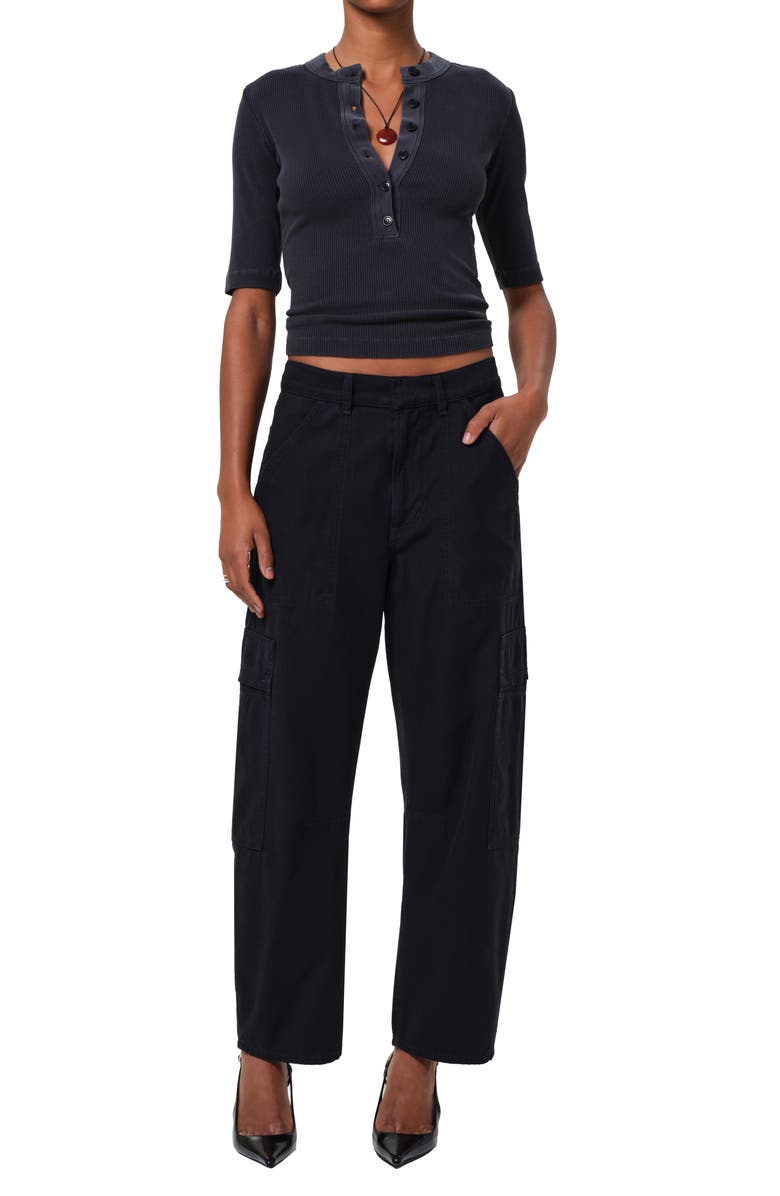 Citizens of Humanity Nali Rib Henley, Alternate, color, Charcoal