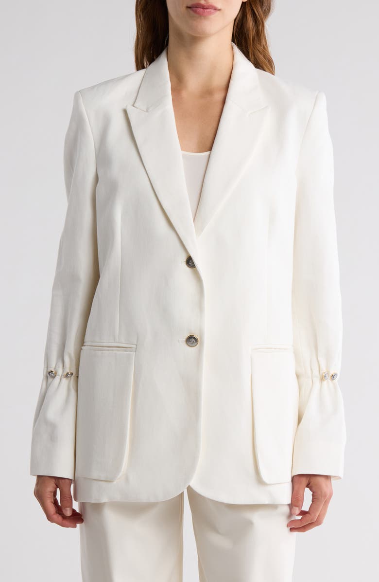 TWP Mo Stretch Cotton Blazer, Main, color, White