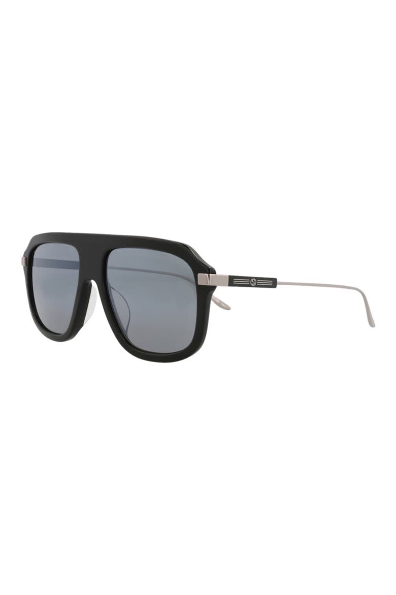 GG1309S Square Sunglasses, Alternate, color, BLACK RUTHENIUM SILVER