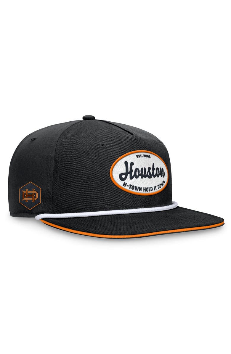 FANATICS Men's Fanatics Branded Black Houston Dynamo FC Iron Golf Snapback Hat, Main, color, 