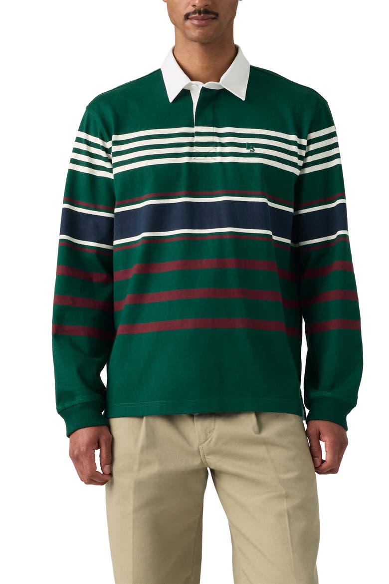 Union Rugby Shirt, Main, color, AMOS STRIPE PONDEROSA PINE
