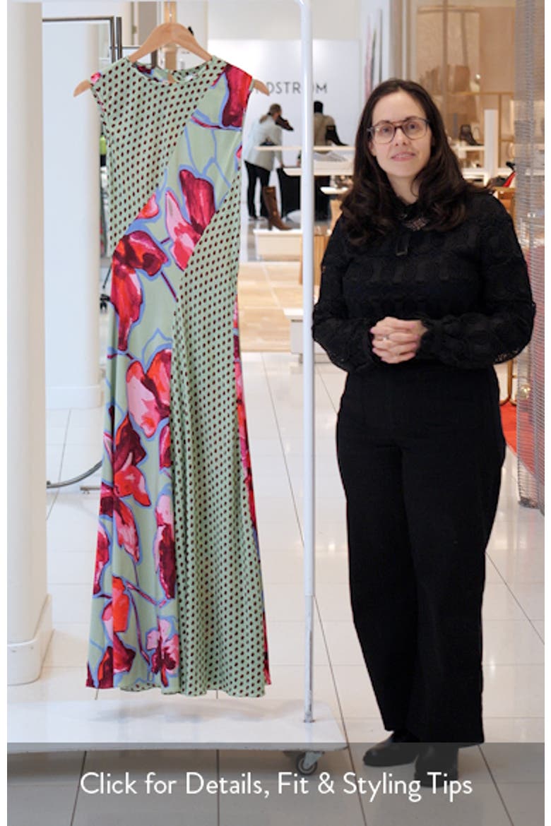 Cory Mixed Print Sleeveless Maxi Dress video