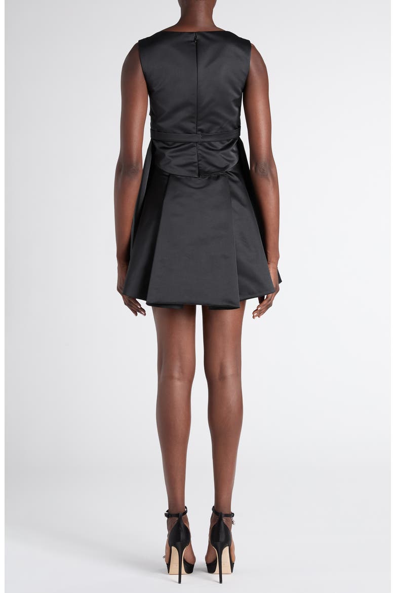 Layered Taffeta Minidress, Alternate, color, BLACK