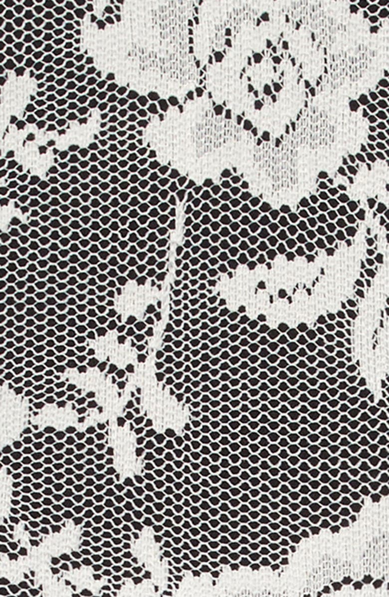 Ava & Yelly Bonded Lace Skater Dress, Alternate, color, Black Ivory