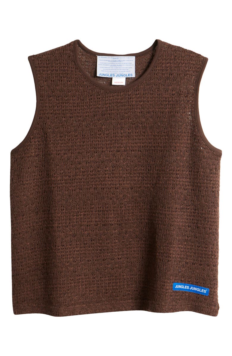 JUNGLES Loose Knit Vest, Alternate, color, Brown