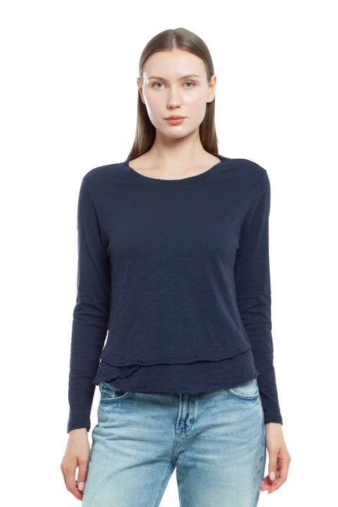 Long Sleeve Mock Layer Tee