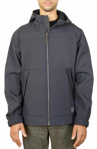 HAWKE & CO Water-Resistant Hooded Softshell Bonded Faux Shearling Lined Jacket