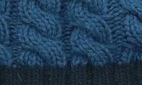Portolano Wool Blend Pompom Beanie In Blue