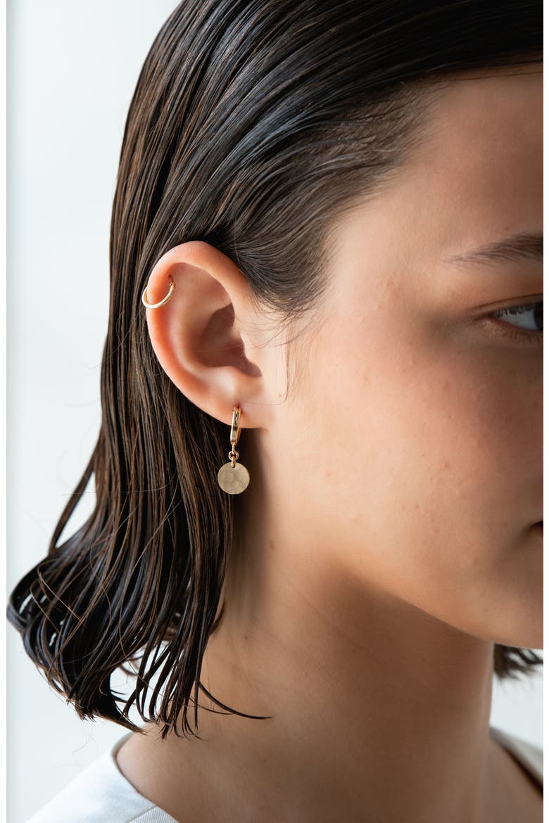 Oro Hoops, Alternate, color, 14K Gold Filled/ Pearl