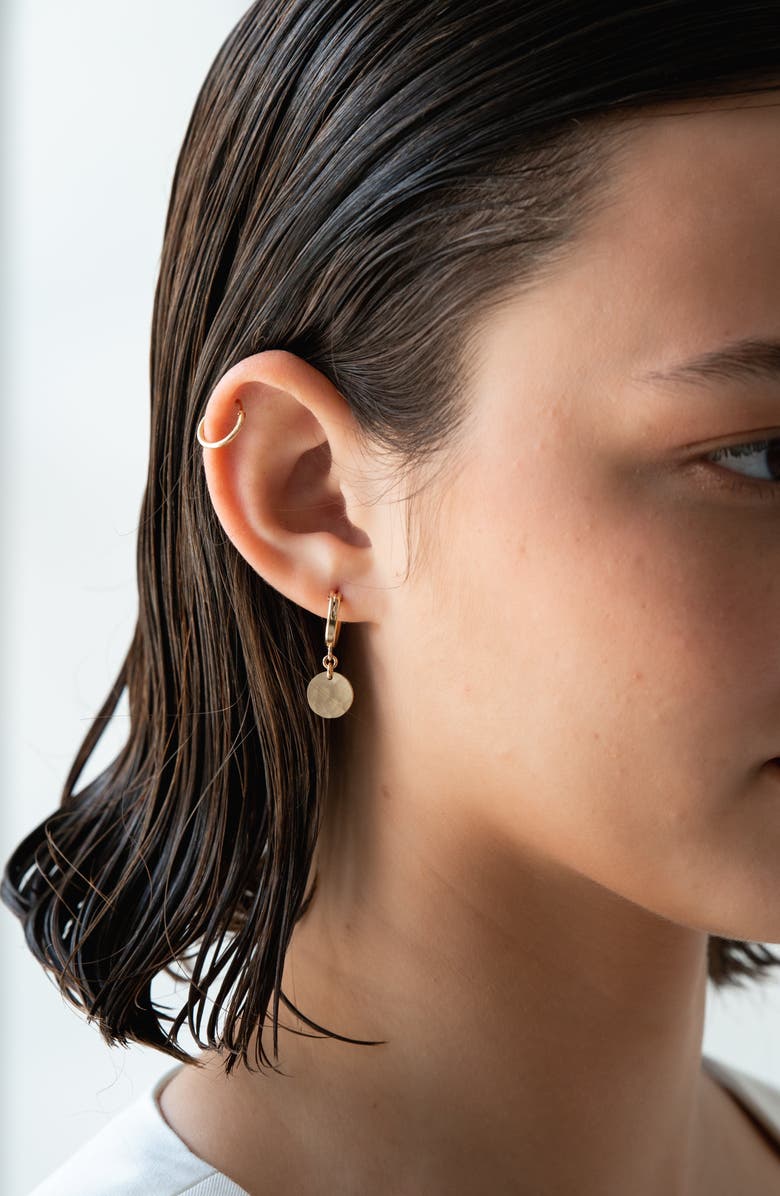 ALBISIA Oro Hoops, Alternate, color, 14K Gold Filled/ Pearl