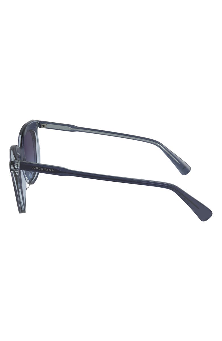 Longchamp 53mm Gradient Cat Eye Sunglasses, Alternate, color, Avio/Crystal