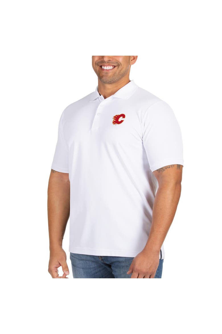 Men's Antigua White Calgary Flames Big & Tall Legacy Pique Polo, Alternate, color, White