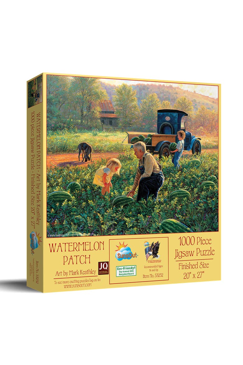 Watermelon Patch 1000 piece Jigsaw Puzzle for Adults, Main, color, Multicolor