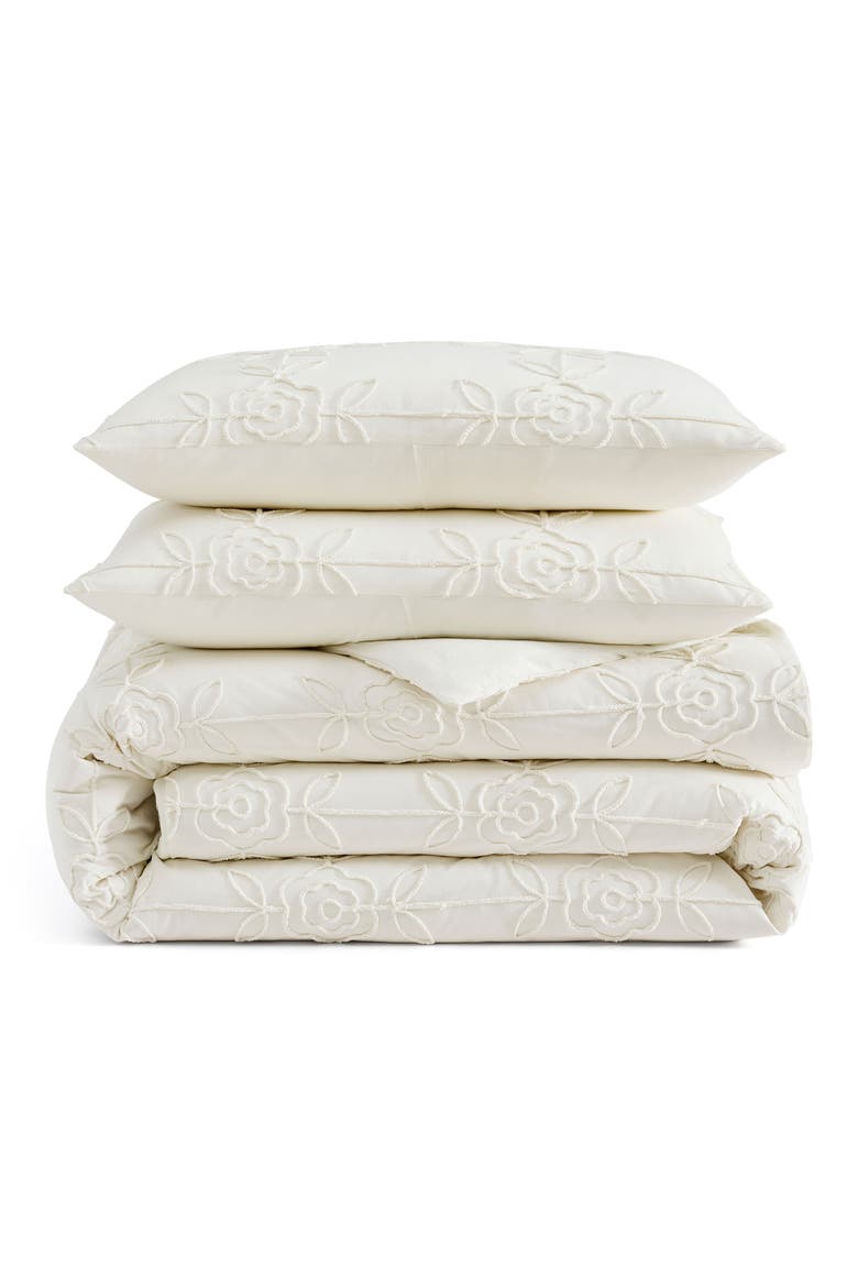 Trellis Rose Comforter & Pillow Shams Set, Main, color, IVORY