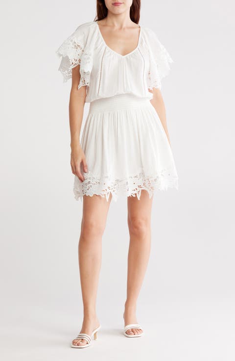 Jacy Lace Trim Short Sleeve Dress