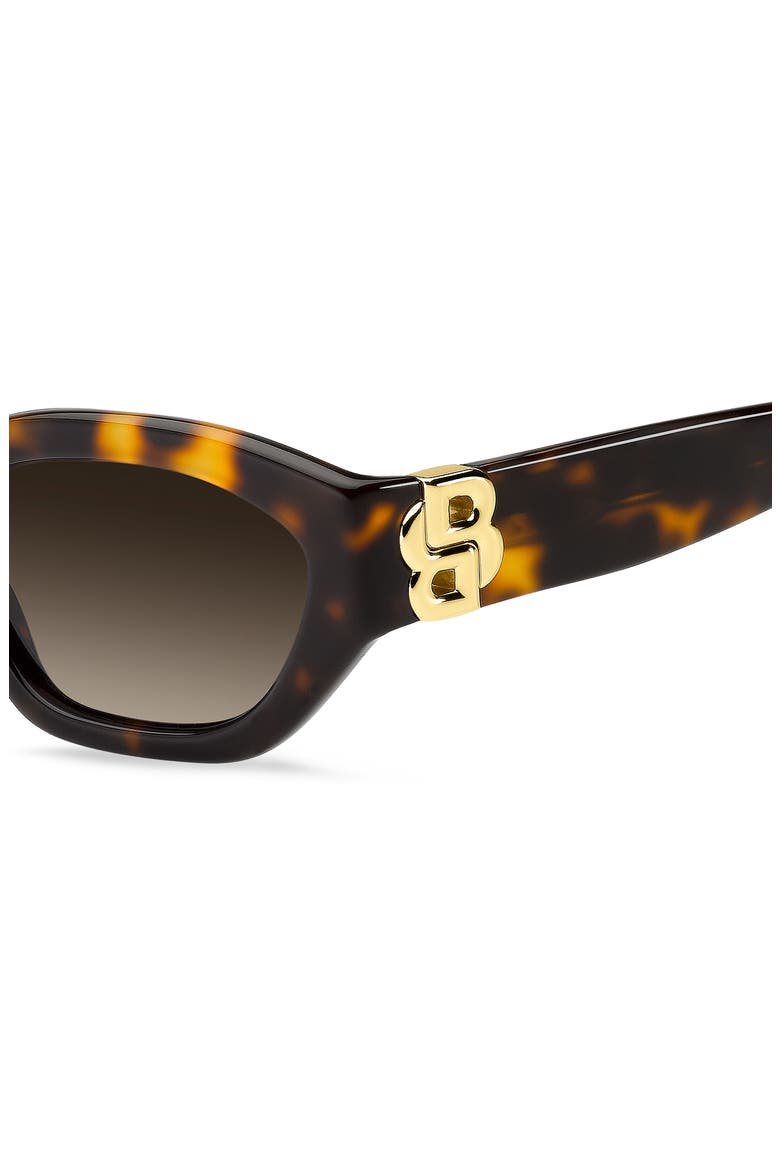 54mm Cat Eye Sunglasses, Alternate, color, HAVANA/ BROWN