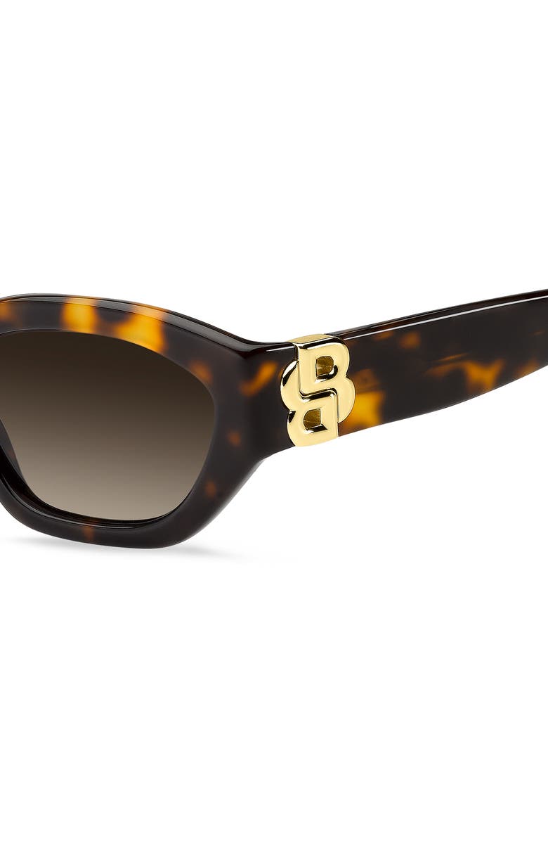 BOSS 54mm Cat Eye Sunglasses, Alternate, color, Havana/ Brown