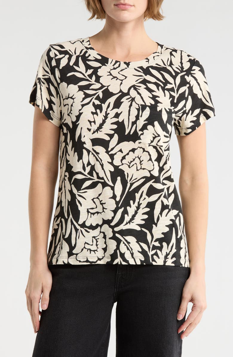 Sanctuary One Pocket T-Shirt, Main, color, Fever Tree Black