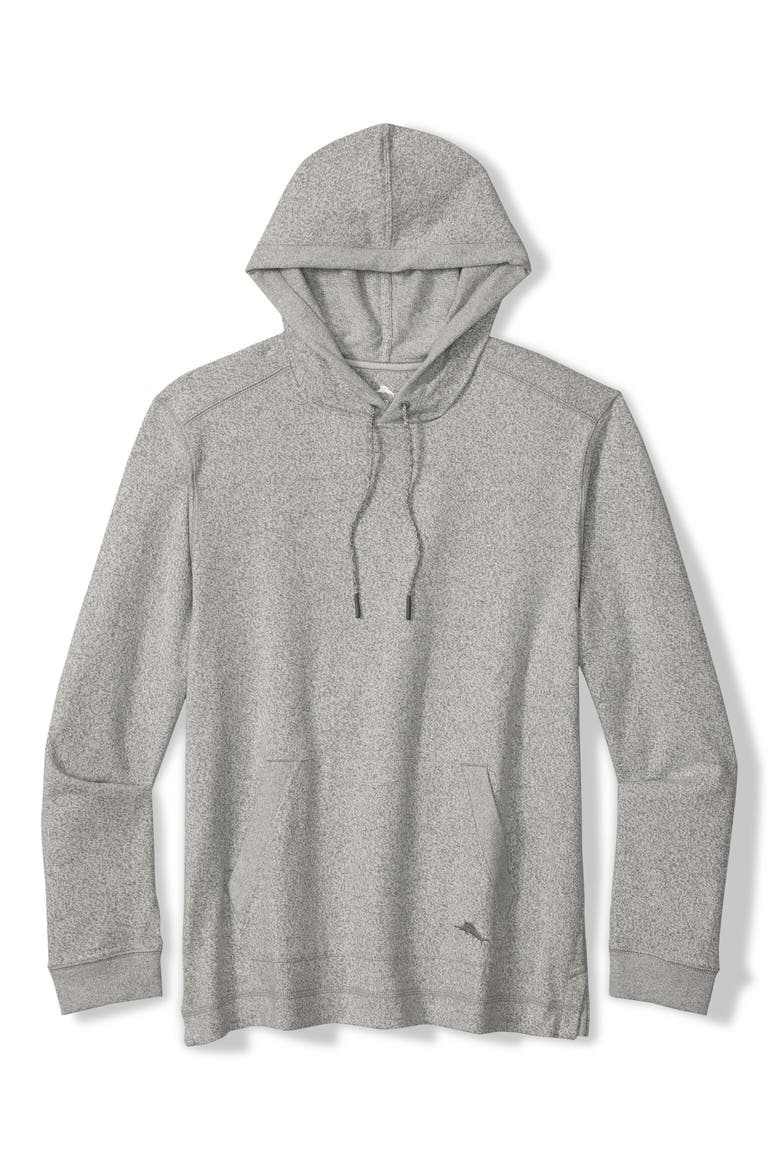 Sand Runner Heathered Cotton Pullover Hoodie, Main, color, GREY HEATHER