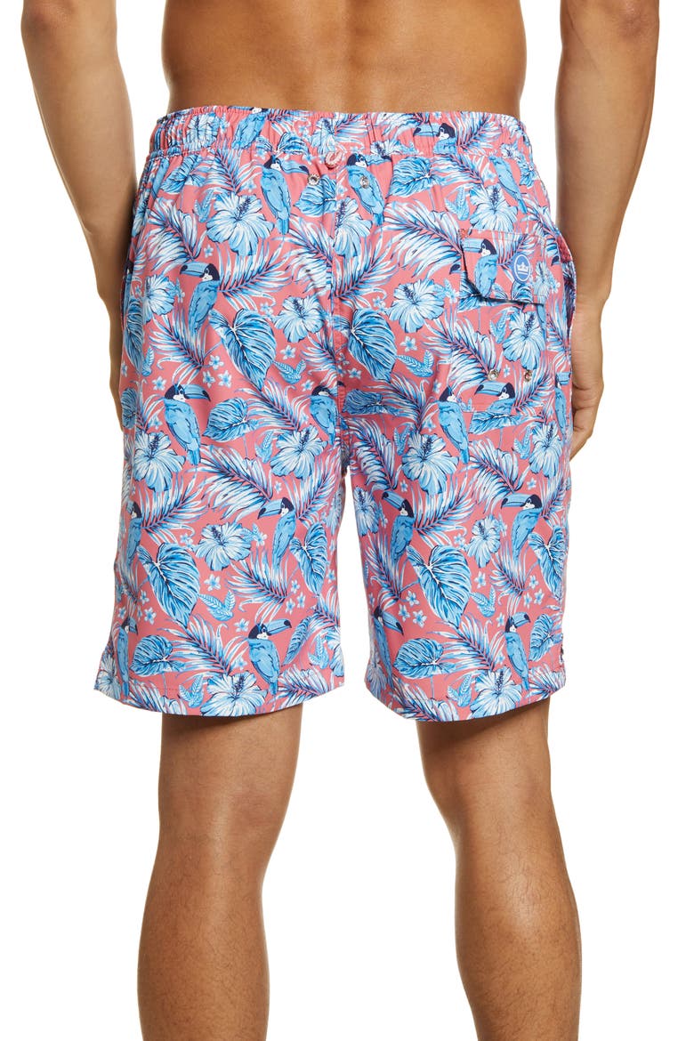 Toucanopy Swim Trunks, Alternate, color, RED GINGER