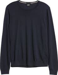 BOSS Leno Virgin Wool Crewneck Sweater