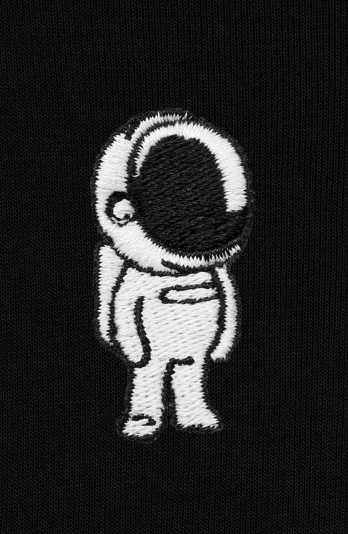 Dalix Astronautt Cropped Fleece Hoodie In Black