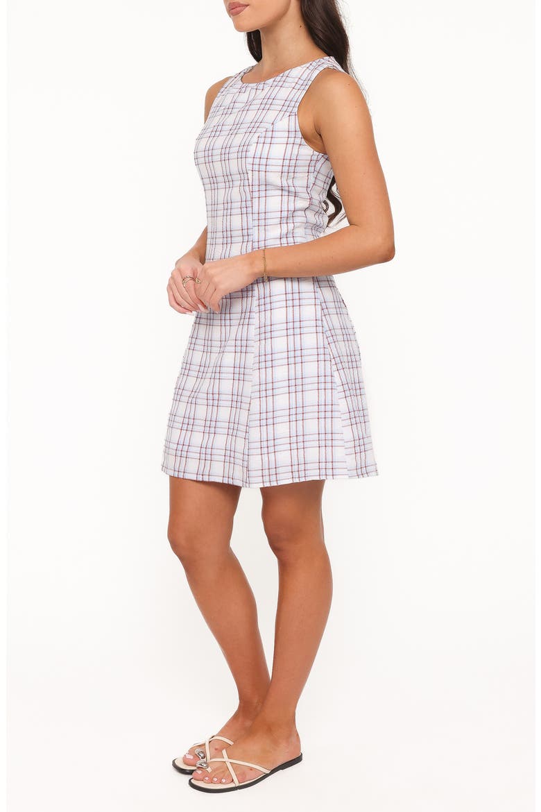 Circe Gingham Minidress, Alternate, color, LIGHT BLUE PLAID