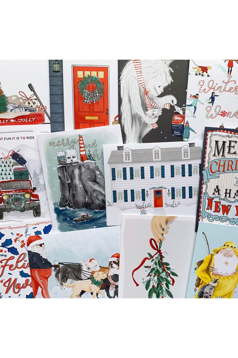 Holiday/Christmas Winter Wonderland Card Pack - 12ct, Assorted, Alternate, color, Multi-Pack
