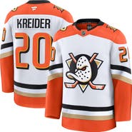 FANATICS Men's Fanatics Chris Kreider White Anaheim Ducks Away Premium Jersey