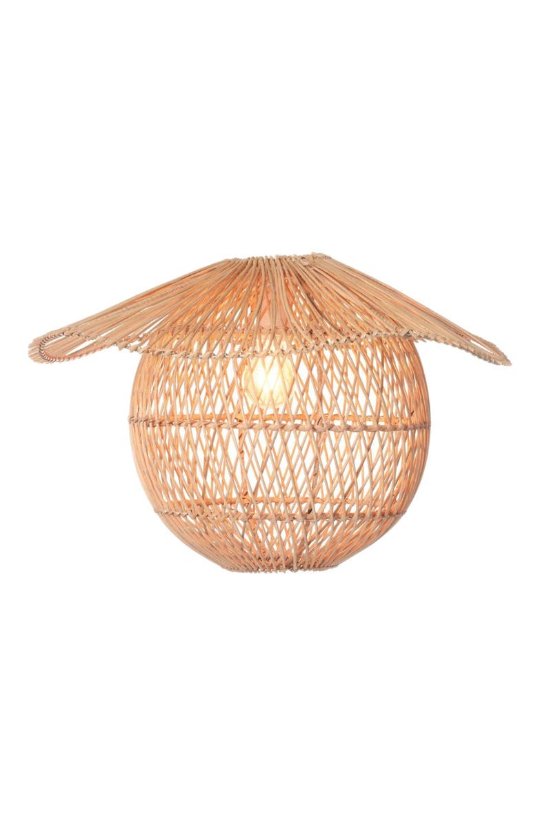 The Artisan & Company Rattan Lotus Orb Pendant Light, Main, color, Natural