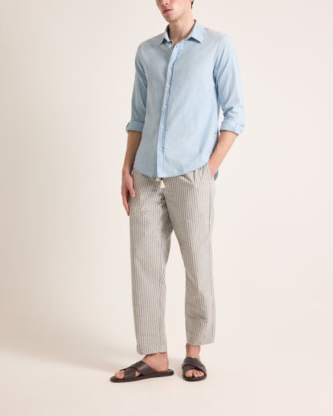 Giles Chambray Tailored Fit Chambray Shirt