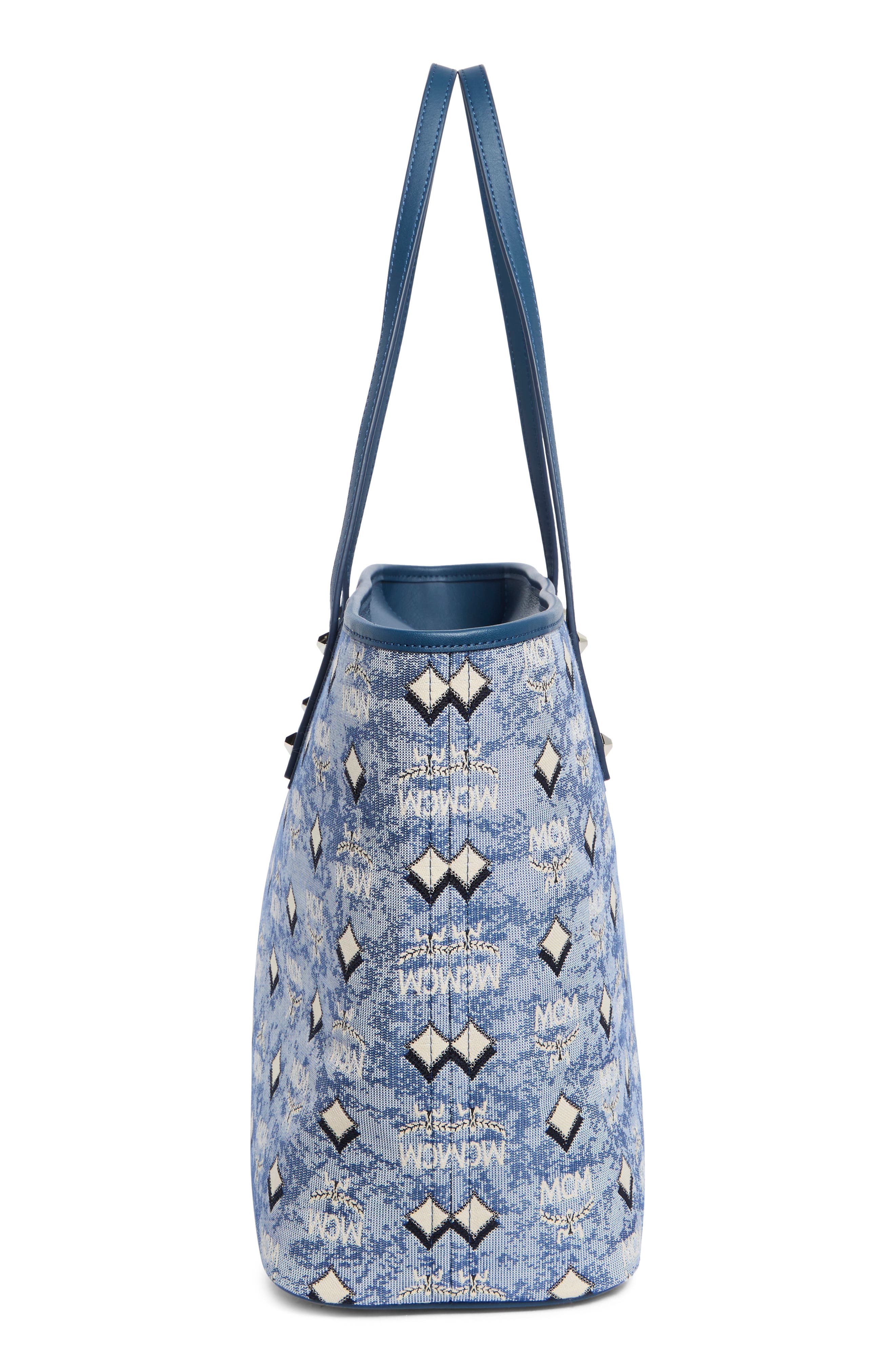 MCM Aren Tote, Alternate, color, Blue