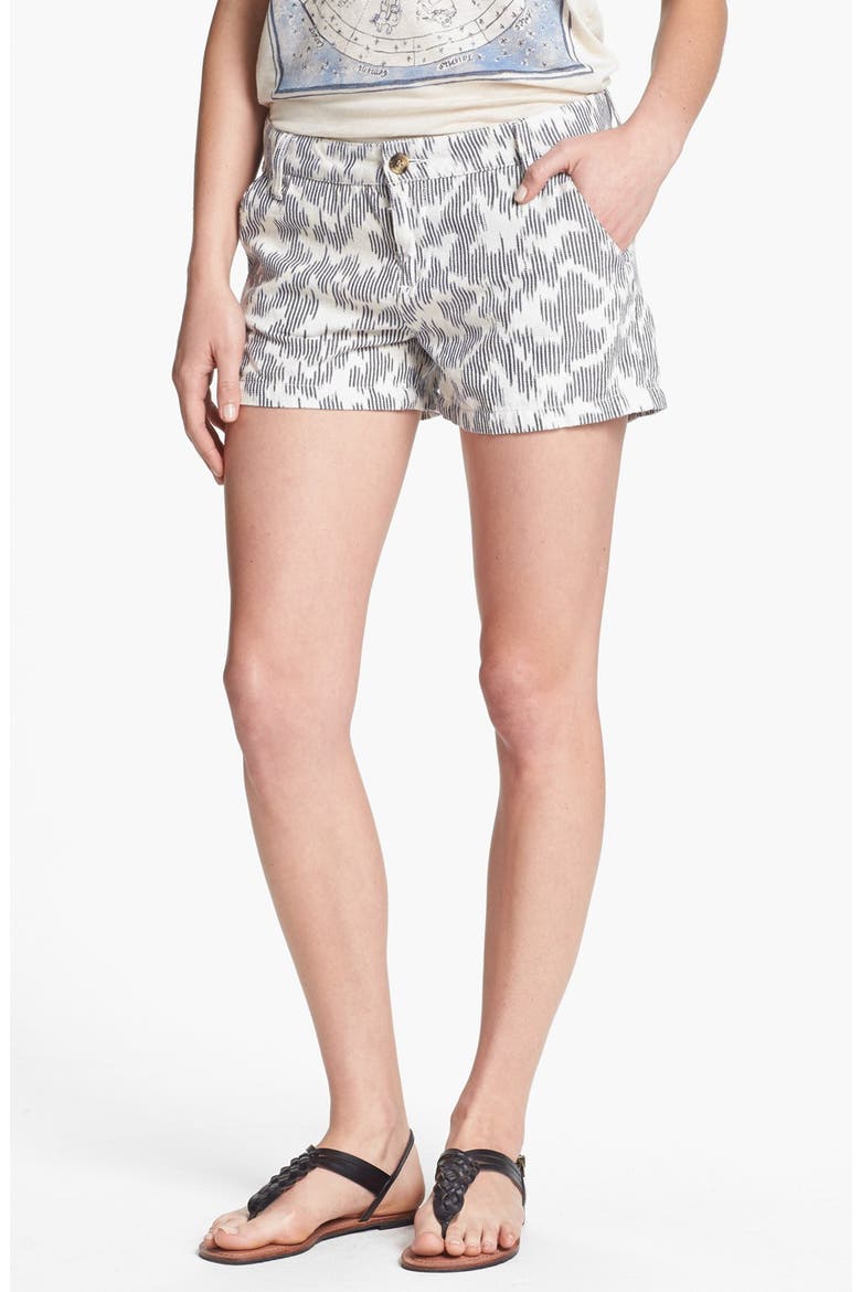 'Leela' Ikat Print Shorts, Main, color, NIGORI MULTI