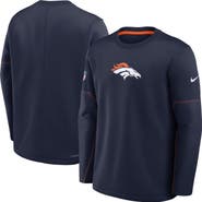 Nike Men's Nike Navy Denver Broncos Sideline Coaches Team Present Midweight Therma-FIT Sweatshirt