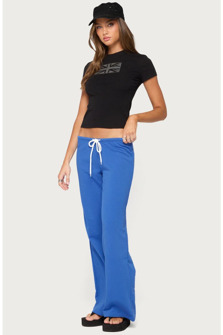 Callista Wide Leg Sweatpants, Alternate, color, BLUE