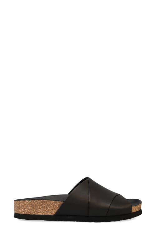 Eileen Fisher Edge Womens Leather Thong Sandals In Black