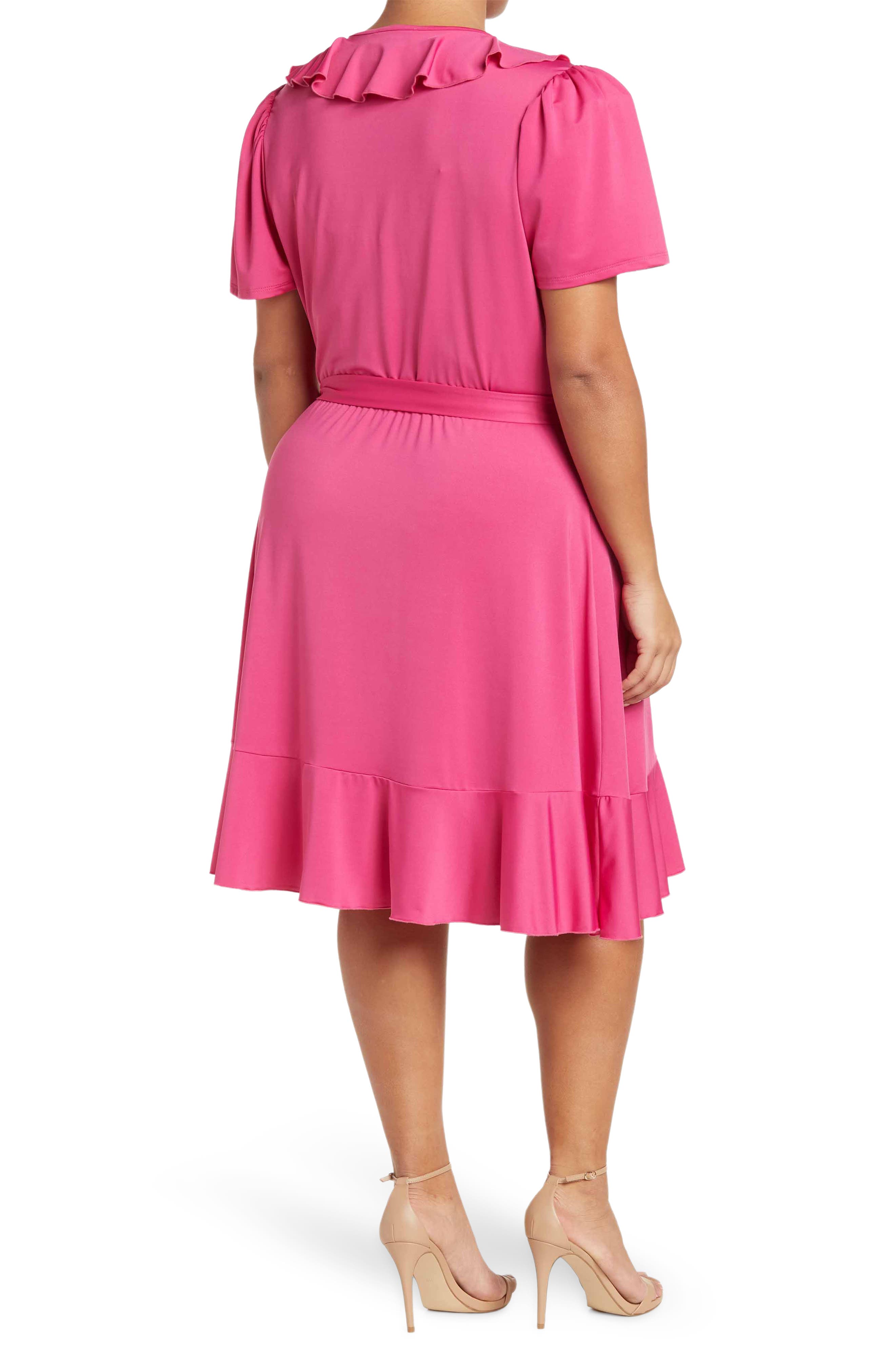 Ruffle Floral Wrap Dress - image 2