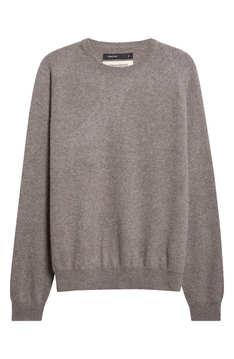 FRENCKENBERGER BF Cashmere Crewneck Sweater, Alternate, color, Brown Melange