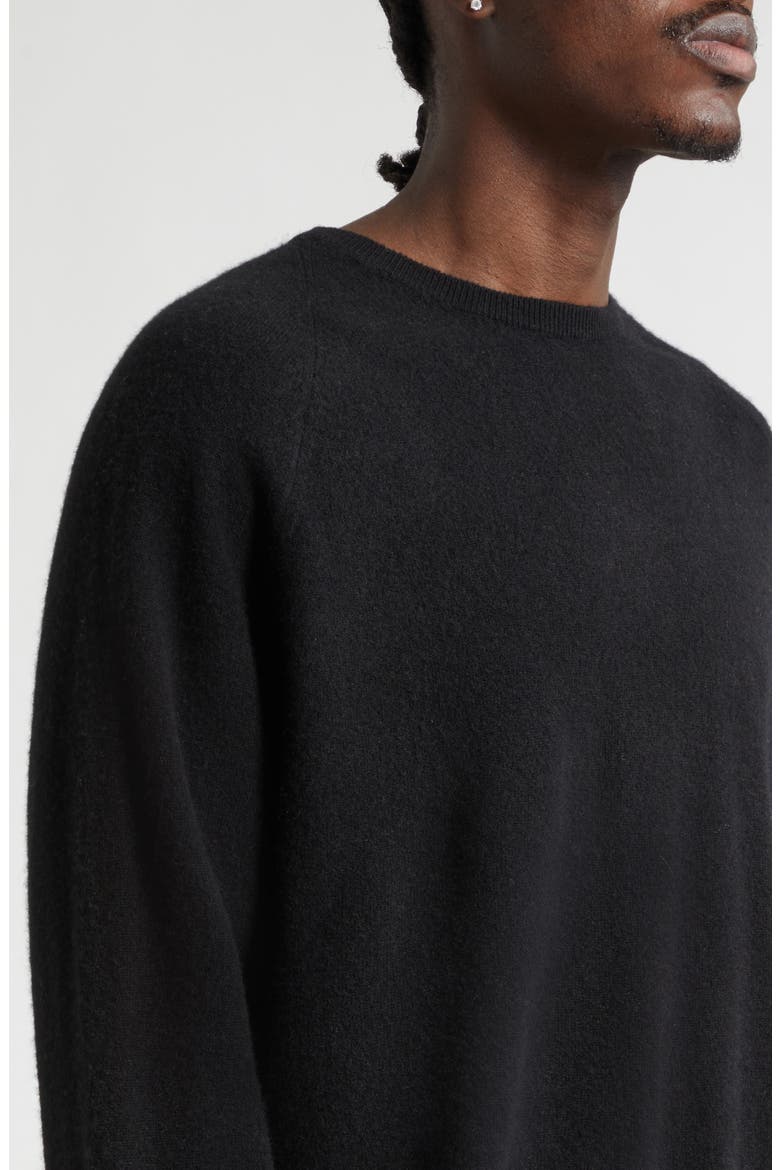 Cashmere & Silk Crewneck Sweater, Alternate, color, BLACK