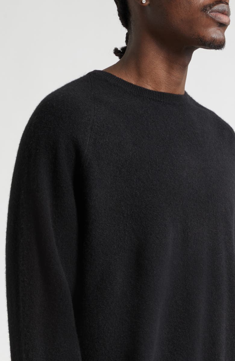 FRENCKENBERGER Cashmere & Silk Crewneck Sweater, Alternate, color, Black
