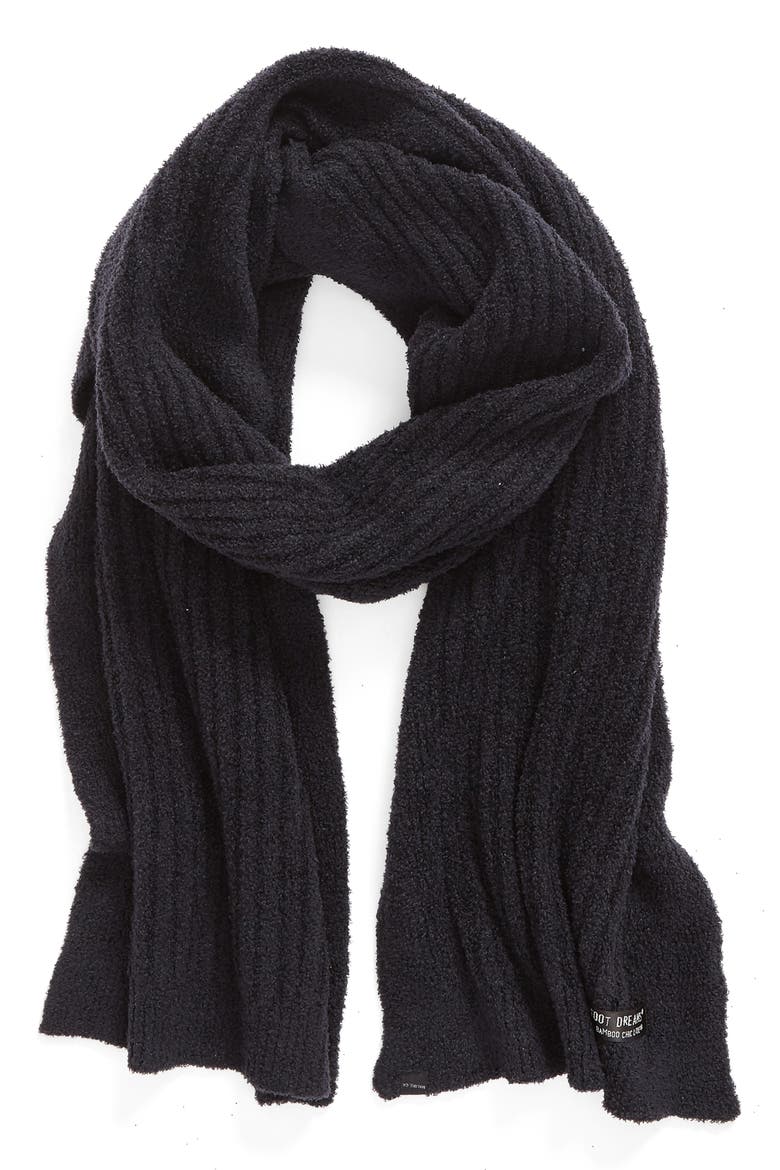 CozyChic Lite® Ribbed Scarf, Main, color, BLACK