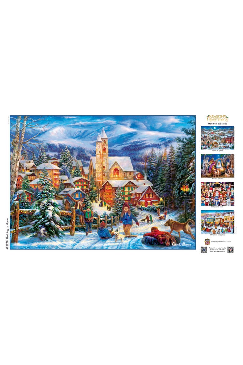 Sledding Home 1000 Piece Jigsaw Puzzle, Alternate, color, Multicolor