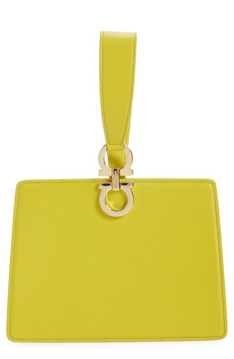 Double Gancio Leather Mini Clutch