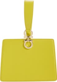 FERRAGAMO Double Gancio Leather Mini Clutch