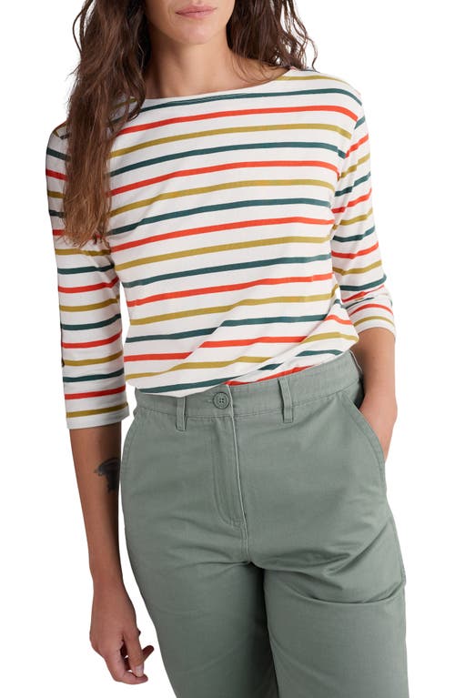 Seasalt Cornwall Sailor Stripe Organic Cotton Top In Multi