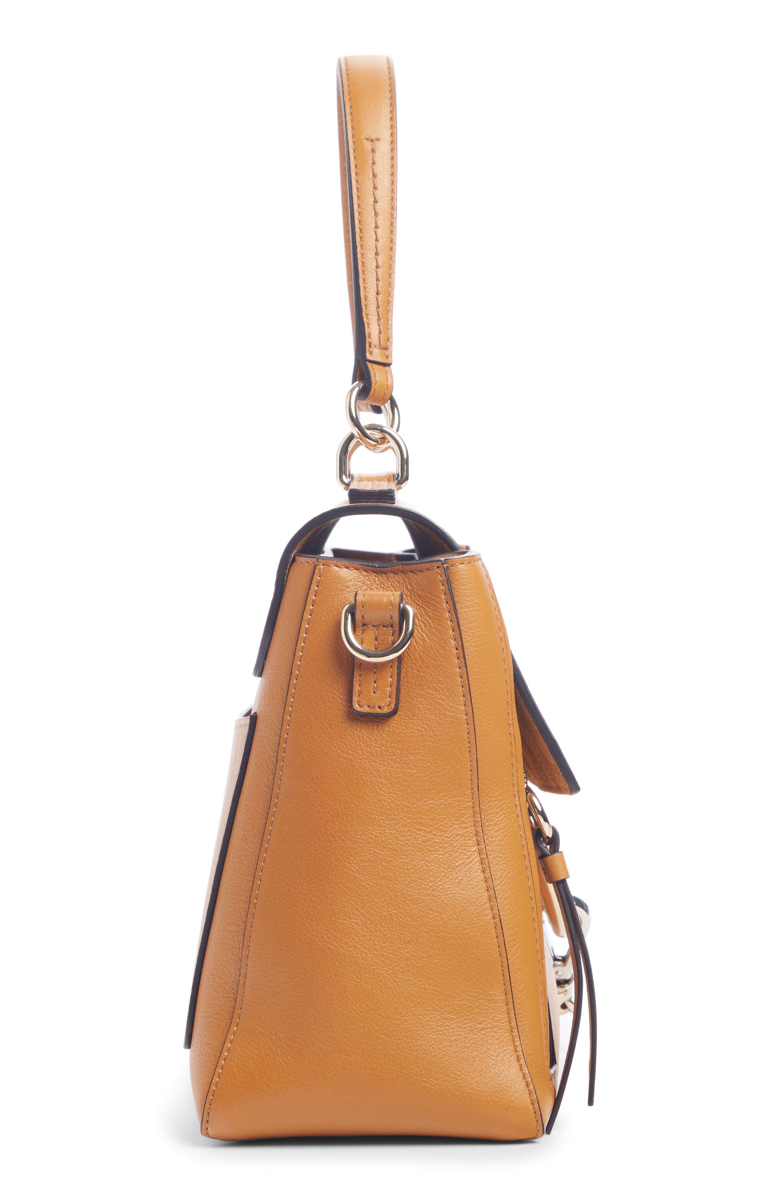 Small Faye Day Leather Shoulder Bag, Alternate, color, AUTUMNAL BROWN