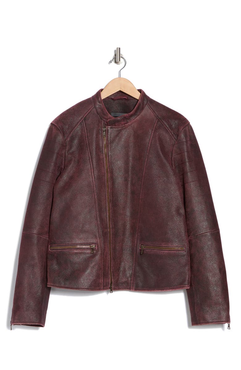 John Varvatos Sullivan Racer Suede Jacket, Alternate, color, 
