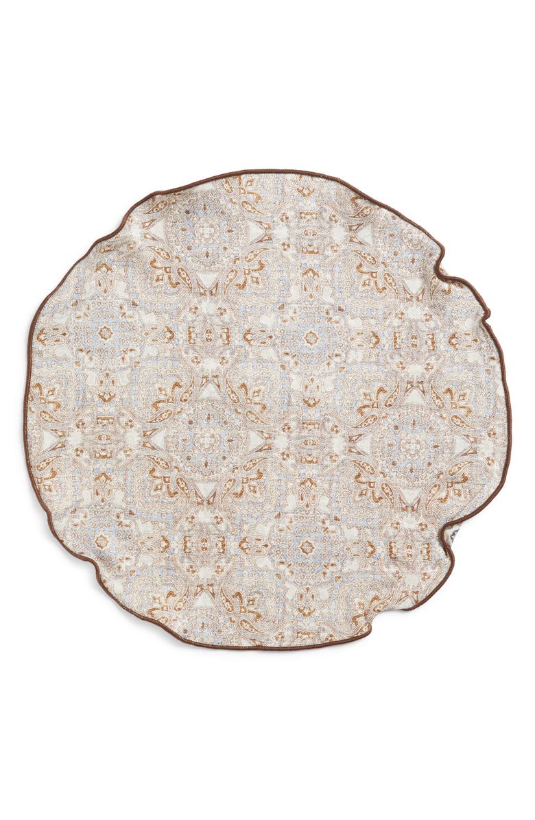 EDWARD ARMAH Persian & Medallion Print Reversible Silk Pocket Circle, Alternate, color, 