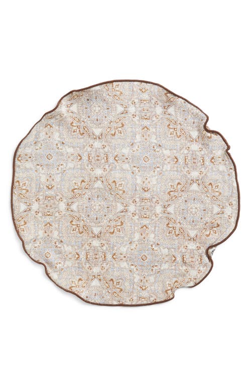 EDWARD ARMAH EDWARD ARMAH PERSIAN & MEDALLION PRINT REVERSIBLE SILK POCKET CIRCLE
