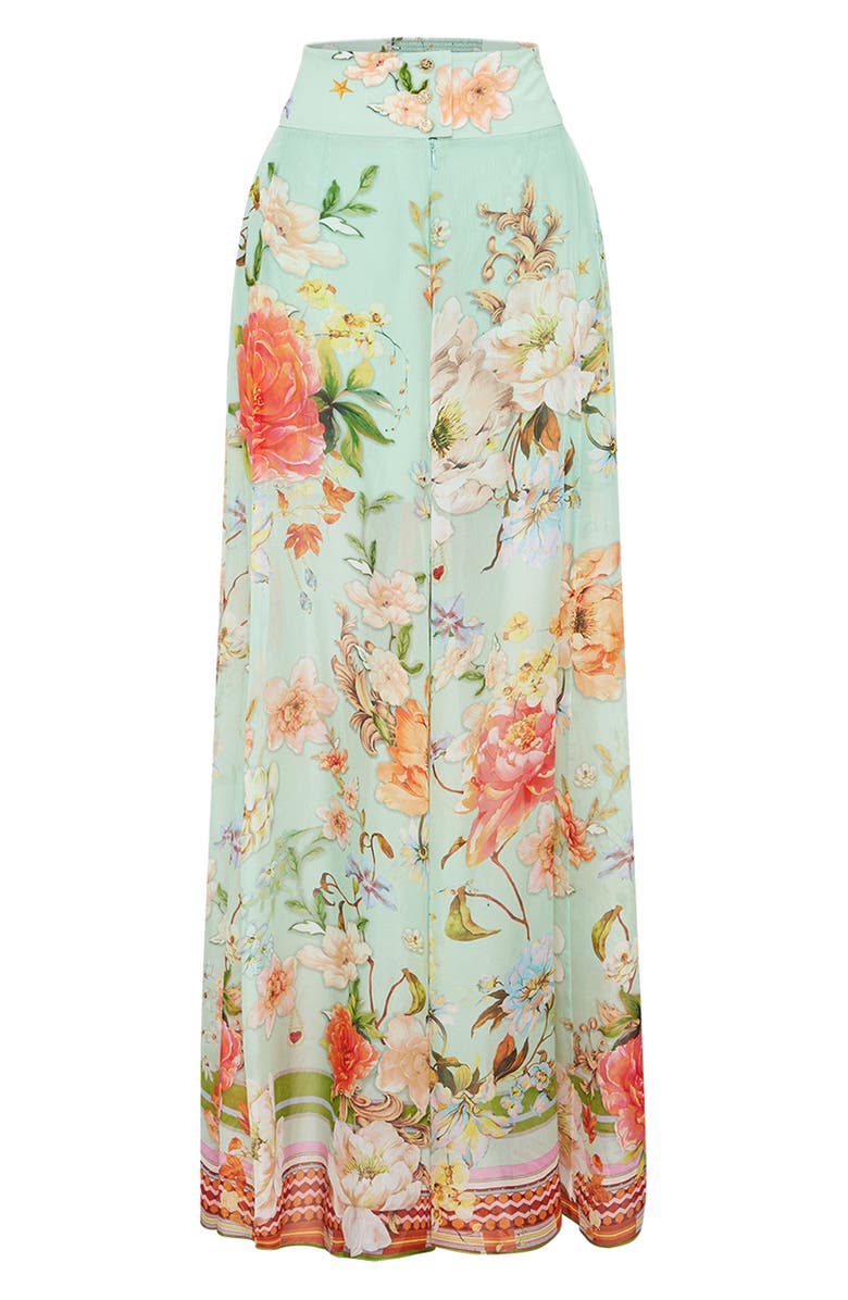 Camilla Talk the Walk Print Sheer Silk Palazzo Pants, Main, color, 